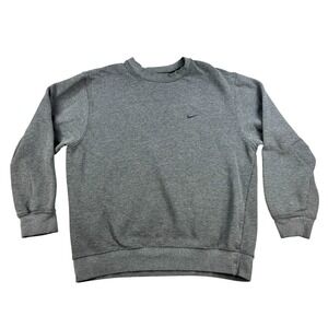 Nike Sweatshirt Mens Large Gray Crewneck Pullover Swoosh Embroidered Logo Turkey